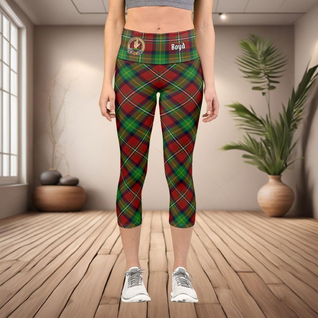 Leggings Capri Clan Boyd Tartan (Créateur téléchargé)