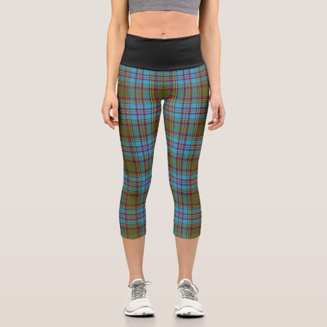 Leggings Capri Clan classique Anderson Tartan Plaid (Recto)