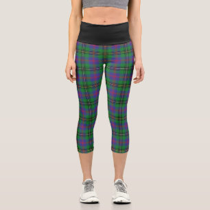 Leggings Capri Clan classique Chasse au bois Tartan Plaid