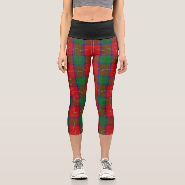 Leggings Capri Clan Classique Chisholm Tartan Plaid (Recto)