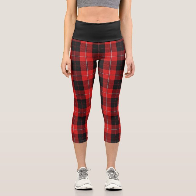 Leggings Capri Clan classique Cunningham Tartan Plaid (Recto)