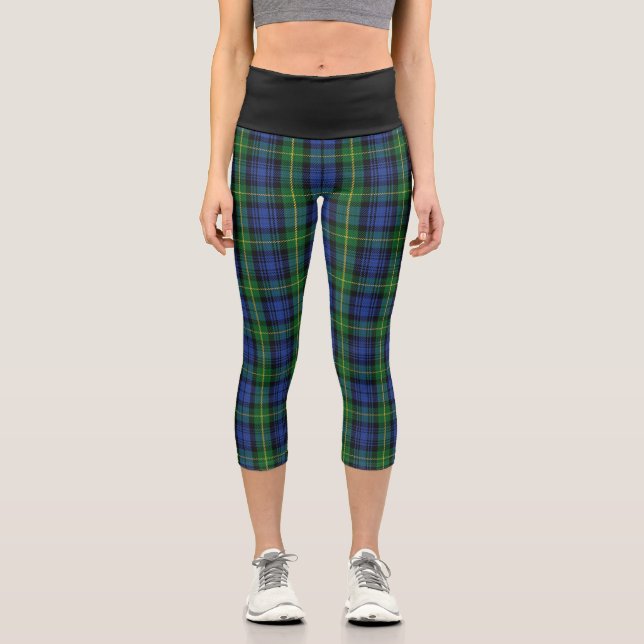 Leggings Capri Clan classique Gordon Tartan Plaid (Recto)