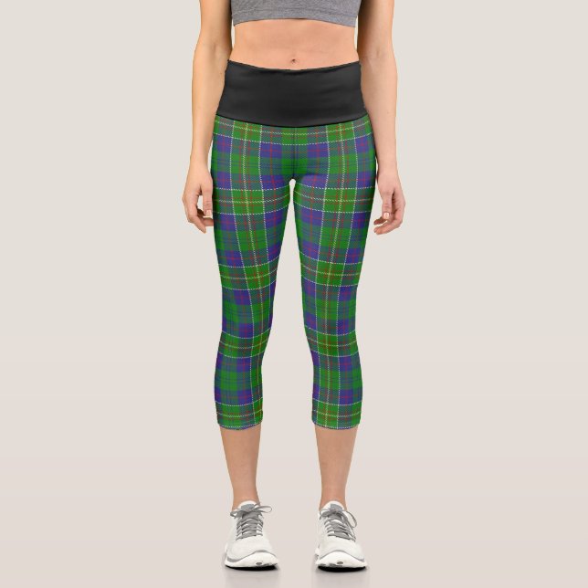 Leggings Capri Clan classique Hunter Tartan Plaid (Recto)