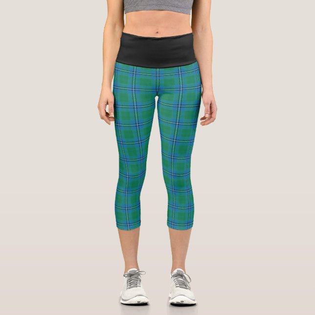 Leggings Capri Clan classique Irvine Irwin Tartan Plaid (Recto)