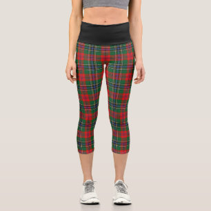 Leggings Capri Clan classique MacLean Red Tartan Plaid