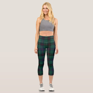 Leggings Capri Clan Davidson Tartan Plaid