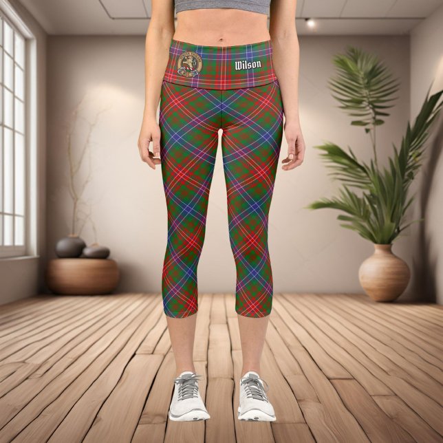 Leggings Capri Clan Wilson Modern Tartan (Créateur téléchargé)