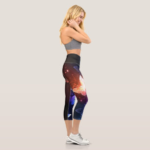 Leggings Capri Clowing Night Butterflies