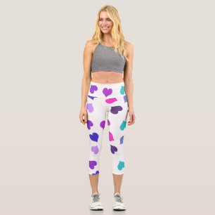 Leggings Capri Coeurs colorés mignons