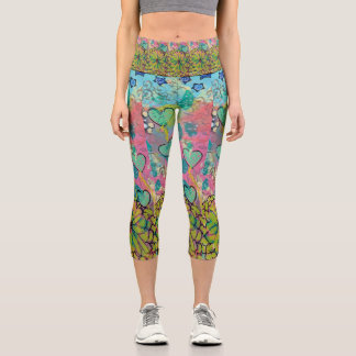 Leggings Capri Coeurs multimédia mixtes