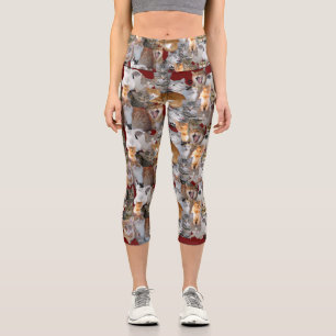 Leggings Capri Collage de chats cool et amusants