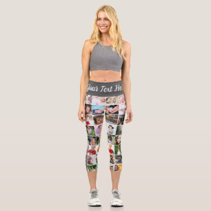Leggings Capri Collage personnalisé de 80 Modèles photo