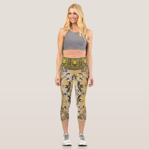 Leggings Capri Collants Capri Empire Français Doré Medusa