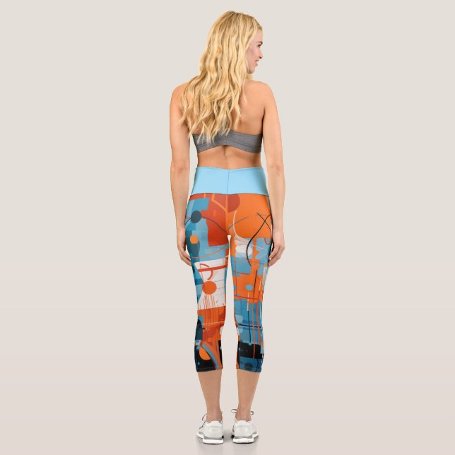 Leggings Capri Composition géométrique Abstraite (Verso)