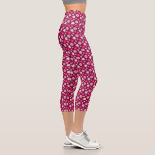 Leggings Capri Conception de marguerite Magenta