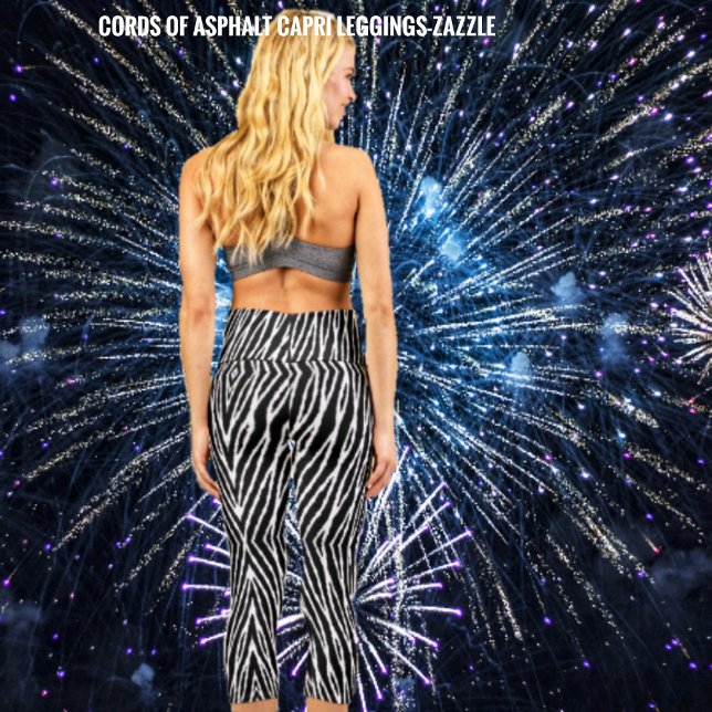 Leggings Capri Cordes d'asphalte (Créateur téléchargé)