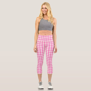 Leggings Capri Cottagecore En vichy rose