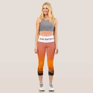 Leggings Capri Coucher de soleil sur la ville