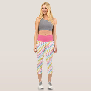 Leggings Capri Couleur arc-en-ciel tendance