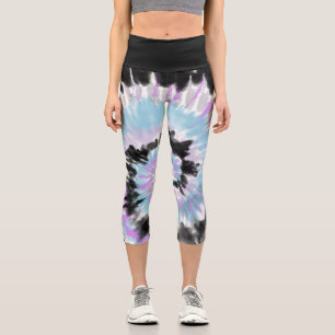 Leggings Capri Couleur de nouilles noires de la lavande bleue Abs