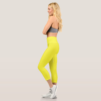 Leggings Capri couleur jaune maximum