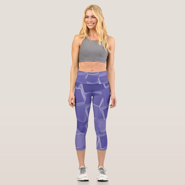 Leggings Capri Couleurs violettes éparpillées (Recto)