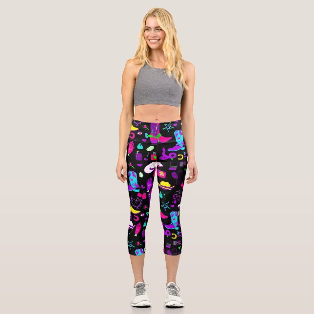 Leggings Capri cowboy occulte wiccan cowgirl western (Recto)