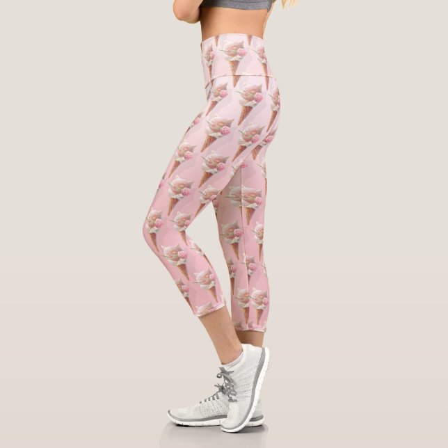 Leggings Capri Crème de glace Kitty - Rosy & Dreamy (Gauche)