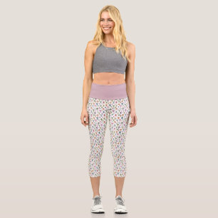 Leggings Capri Croix de Pâques colorée à motifs