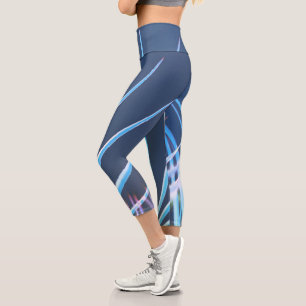 Leggings Capri Croquis minimalisme Feuille Palm Tree