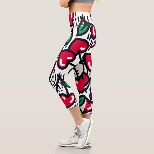 Leggings Capri Cute Motif Cherry (Gauche)