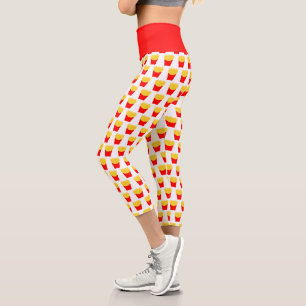 Leggings Capri Cute Motif Fries Français