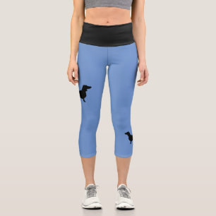 Leggings Capri Dachshund Poil Court - Silhouette 1