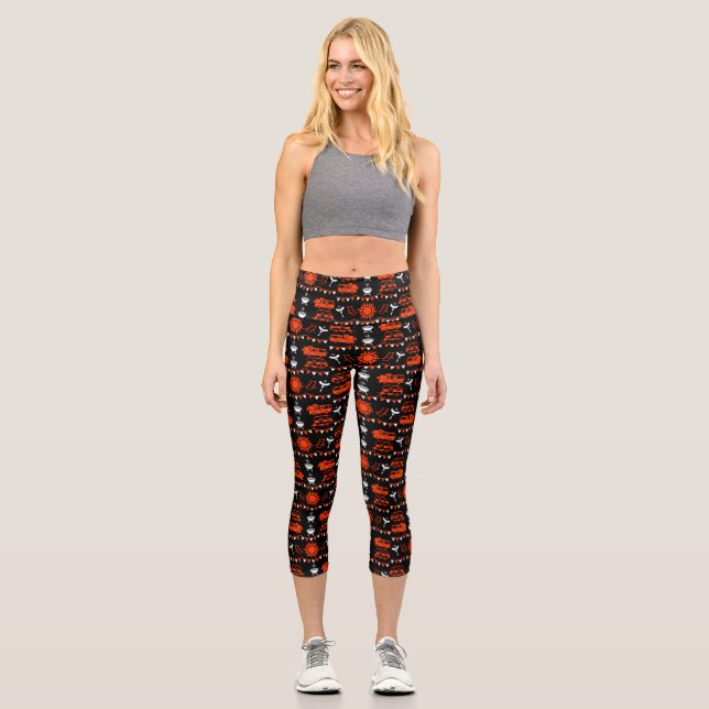 Leggings Capri Décor camping Caravan (Recto)