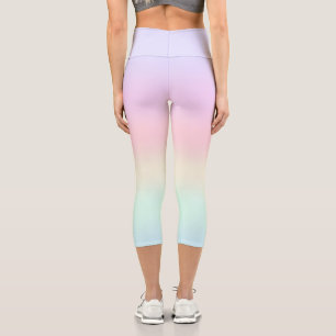 Leggings Capri Décor moderne coloré aquarelle arc-en-ciel