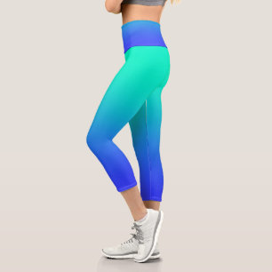 Leggings Capri Dégradé bleu Aqua