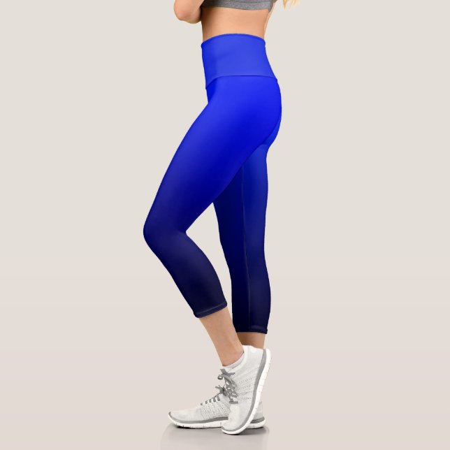 Leggings Capri Dégradé de l'Ombre bleu de la marine (Gauche)