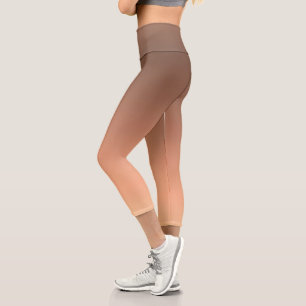Leggings Capri Dégradé pêche - clair à profond Humeurs saisonni