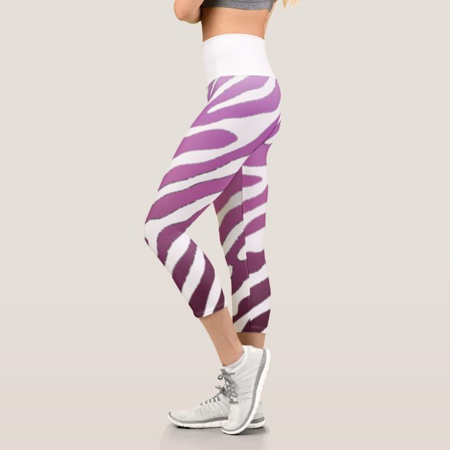 Leggings Capri Degraded Violet Tiger (Left)