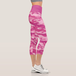 Leggings Capri Déguisement Rose Mignon Camouflage