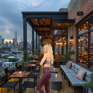 Leggings Capri Denim Élégant Bourgogne : Personnalisez Logo & Tex