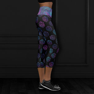 Leggings Capri Dés RPG   Nebula Imaginaire Retro Tabletop PnP Gam