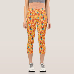 Leggings Capri Design moderne Orange Retro - Style les années 70