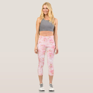 Leggings Capri Design Motif élégant en fleur de cerisier