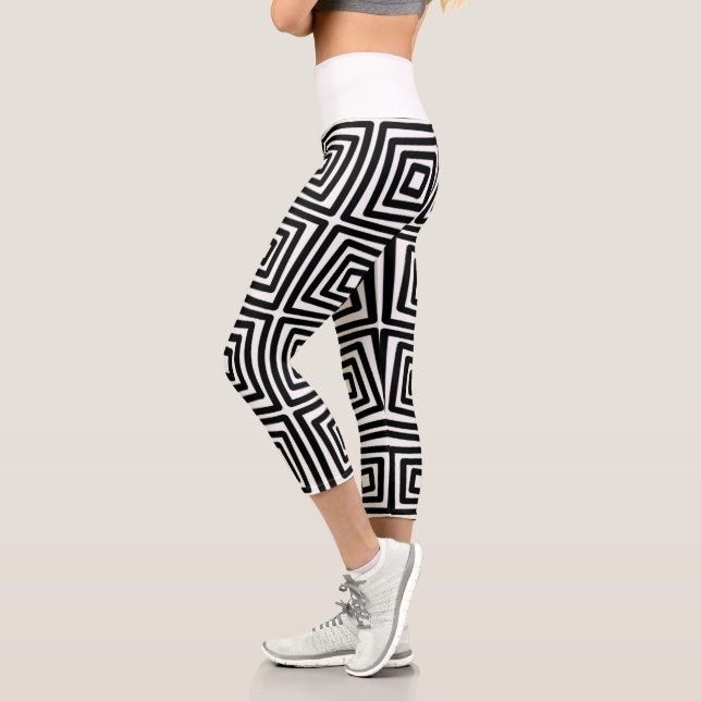 Leggings Capri Design noir (Gauche)