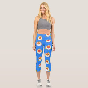 Leggings Capri Dessin animé de poisson ballon drôle poisson porc-