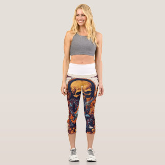 Leggings Capri "Dévoilement des légendes de signature élégante