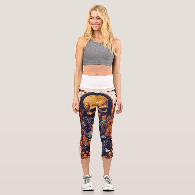 Leggings Capri "Dévoilement des légendes de signature élégante (Recto)