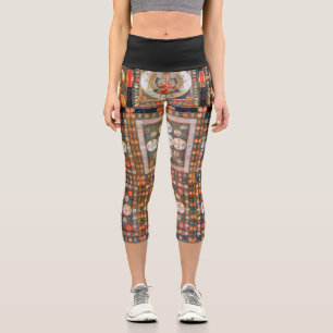 Leggings Capri Diagramme cosmique Mandala pour la méditation