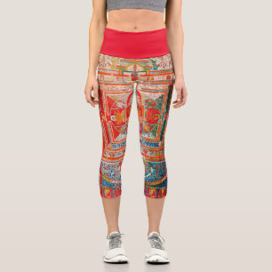 Leggings Capri Diagramme cosmique Mandala pour la méditation